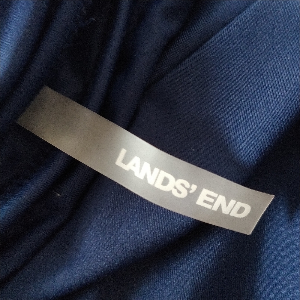 Lands' End Navy Skirted Beach Swim Bottom 16 - Picture 8 of 8